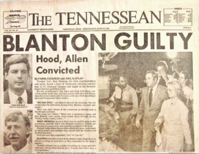 Ray Blanton Where are they now Impeachment Tennessee style Nashville Post