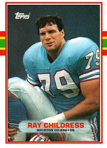 Ray Childress HOUSTON OILERS Ray Childress 101 TOPPS 1989 NFL American