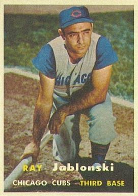 Ray Jablonski 1957 Topps Ray Jablonski 218 Baseball Card Value Price Guide