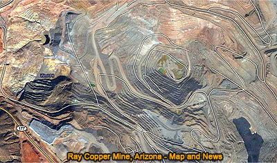 Ray mine Ray Copper Mine Arizona Map Elearning
