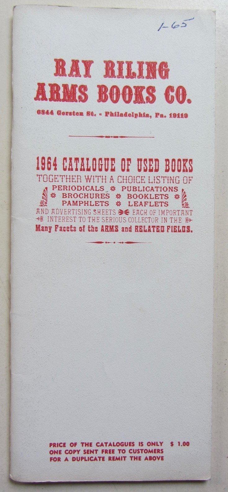 Ray Riling Ray Riling Arms Books Co 1964 Catalogue of Used Books Ray Riling