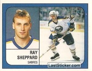 Ray Sheppard Sticker 228 Ray Sheppard Panini NHL Hockey 19881989