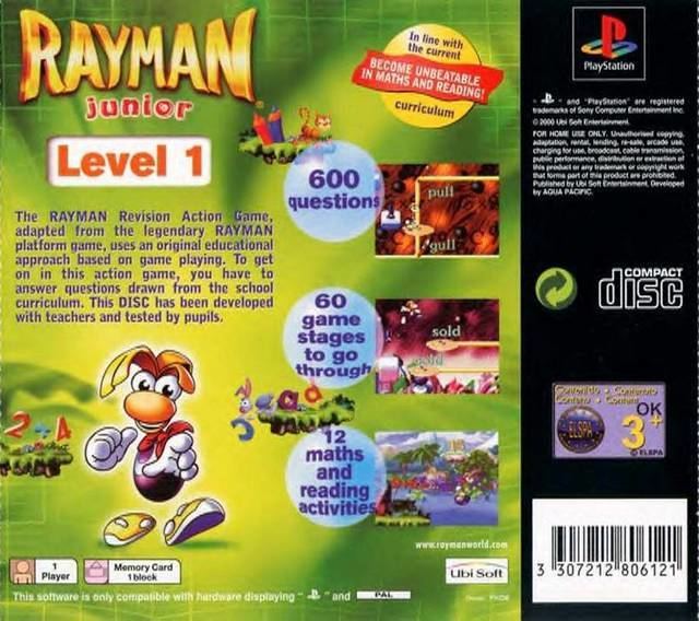 Rayman Junior Rayman Junior Level 1 Box Shot for PlayStation GameFAQs