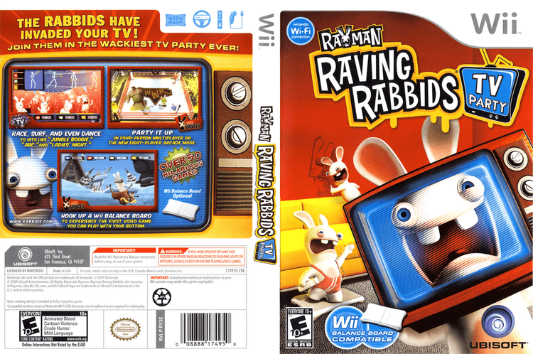 Rayman Raving Rabbids: TV Party artgametdbcomwiicoverfullHQUSRY3E41png