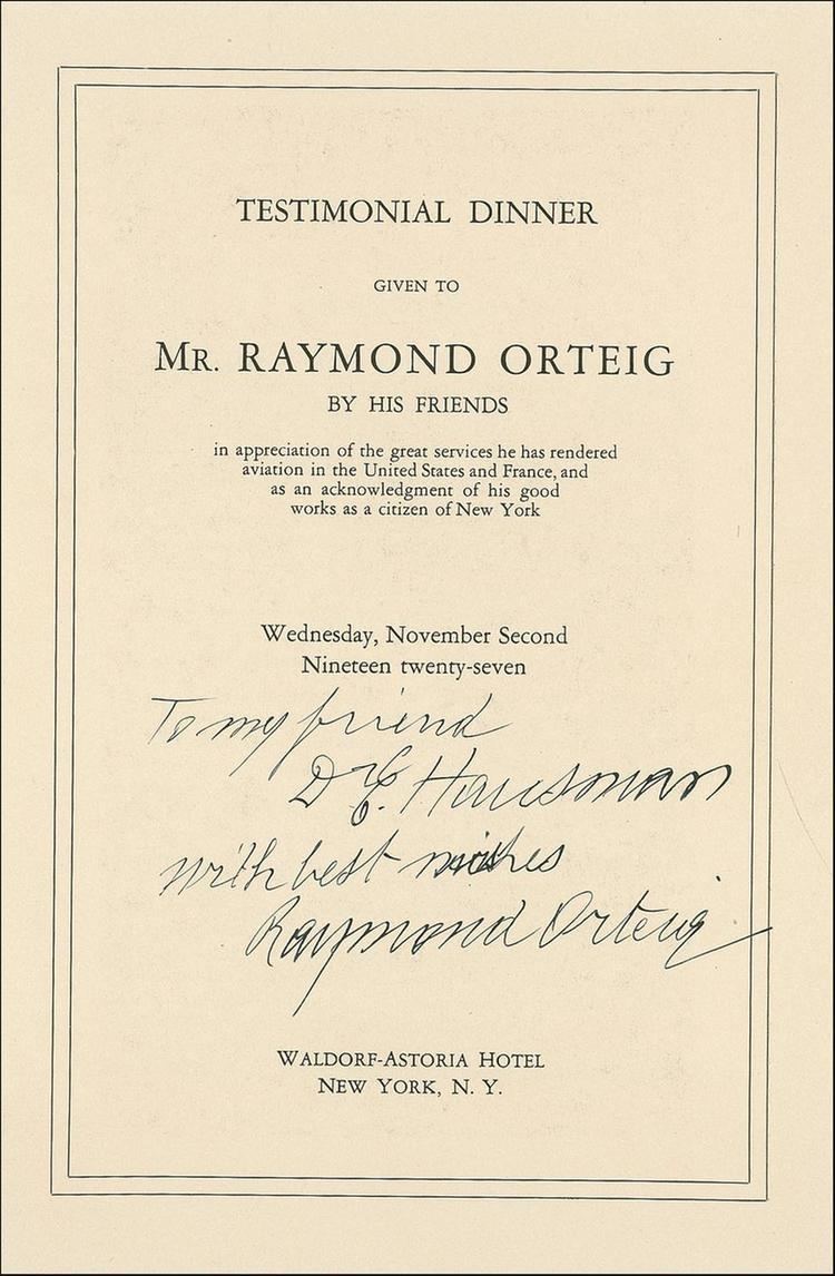 Raymond Orteig Raymond Orteig