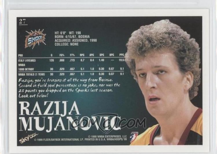 Razija Mujanović 1999 WNBA Hoops Skybox Base 27 Razija Mujanovic COMC Card