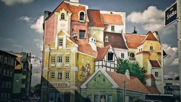 Śródka, Poznań Na rdce powsta trjwymiarowy mural prezentujcy histori