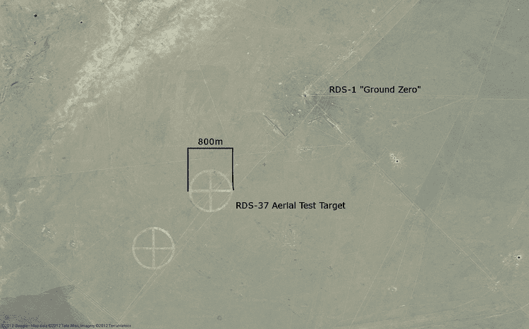 RDS-37 Satellite view of the RDS37 test target Special Nuclear Material