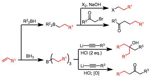Reactions of organoborates and boranes
