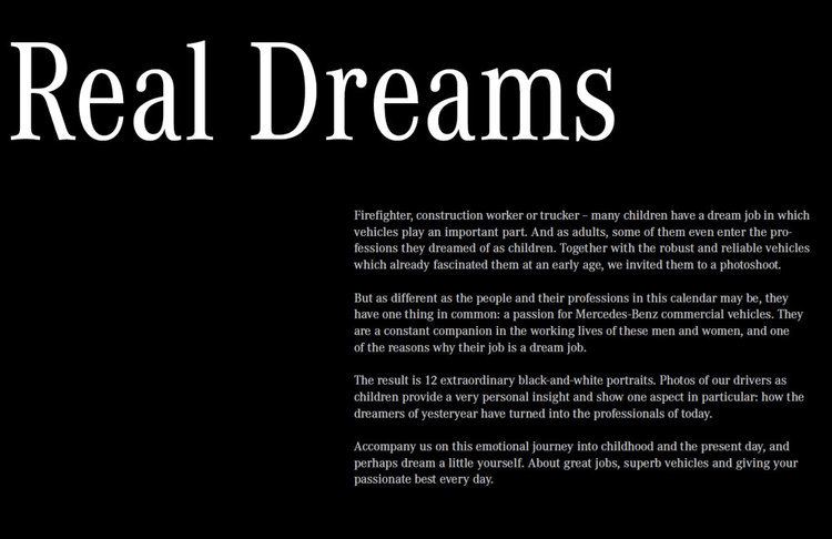 Real Dreams project REAL DREAMS Mercedes Rainer Stratmann