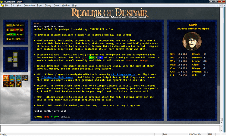 Realms of Despair God Wars II design blog Realms of Despair themed GUI