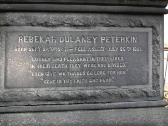 Rebekah Dulaney Peterkin Rebekah Dulaney Peterkin 1847 1891 Find A Grave Memorial