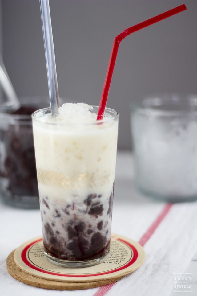 Red bean ice Iced Red Bean with Coconut Milk Saucy Spatula