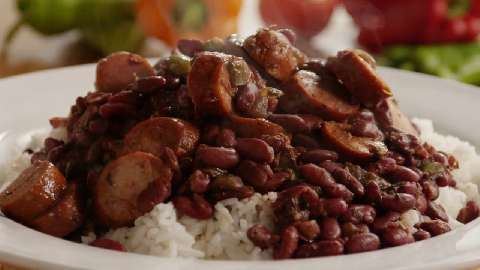 Red beans and rice Authentic Louisiana Red Beans and Rice Recipe Allrecipescom