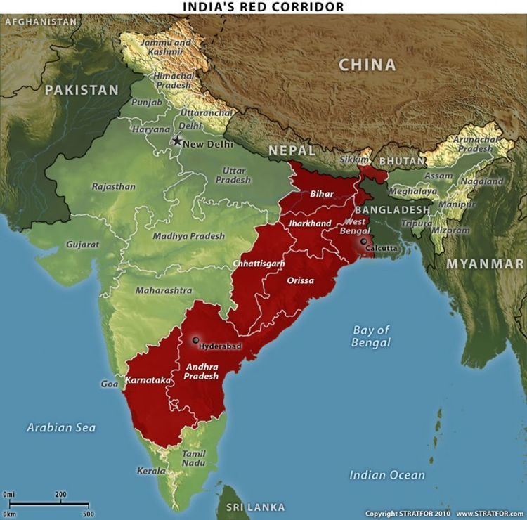 Red corridor India39s Red Corridor Stratfor