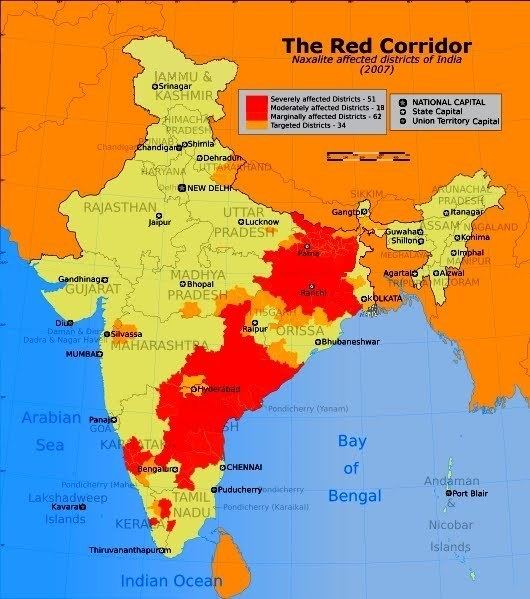 Red corridor States oppose Center39s plan on redrawing Red Corridor Guru Mavin