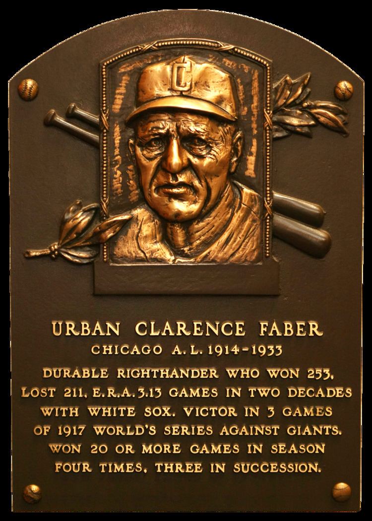 Red Faber Faber Red Baseball Hall of Fame