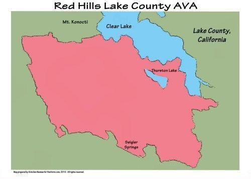 Red Hills Lake County AVA The Inevitable Red Hills Map VinoVerve
