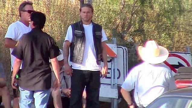 Red King, White Knight movie scenes Charlie Hunnam films scenes on set of Sons Of Anarchy related 