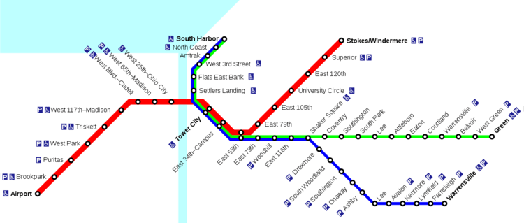 Red Line (Cleveland) Red Line Cleveland Map Lines Route Hours Tickets