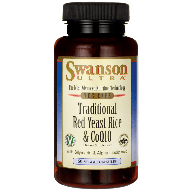 Red yeast rice Swanson Ultra Traditional Red Yeast Rice amp CoQ10 60 Veg Caps