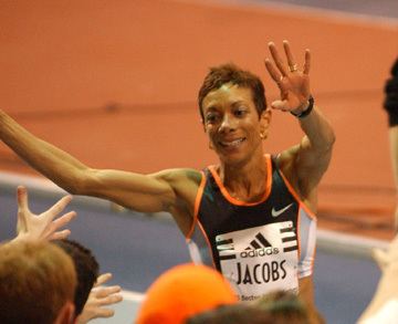Regina Jacobs Regina Jacobs Celebrating Her World Record at 1500m