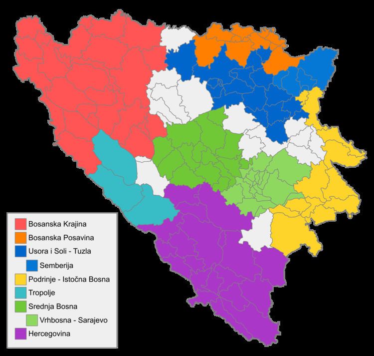 Regions in Bosnia and Herzegovina