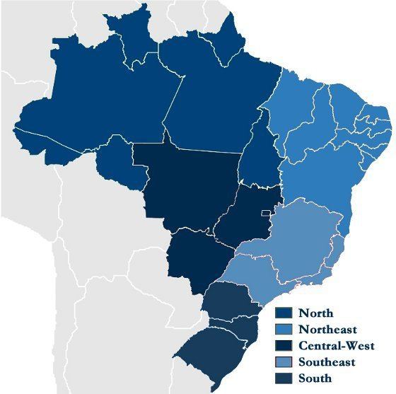 Regions of Brazil The Five Regions of Brazil