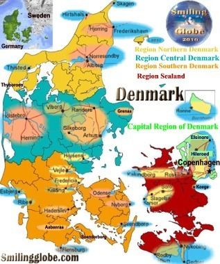 Regions of Denmark Denmark Capital Copenhagen Kbenhavn Population Km2 Europe