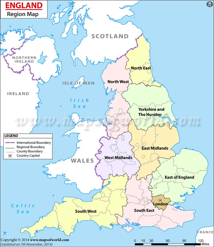Regions of England England Regions Map Regions of England