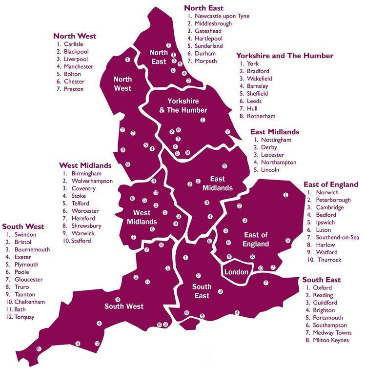 Regions of England 17 images about maps on Pinterest Birds eye view England UK and