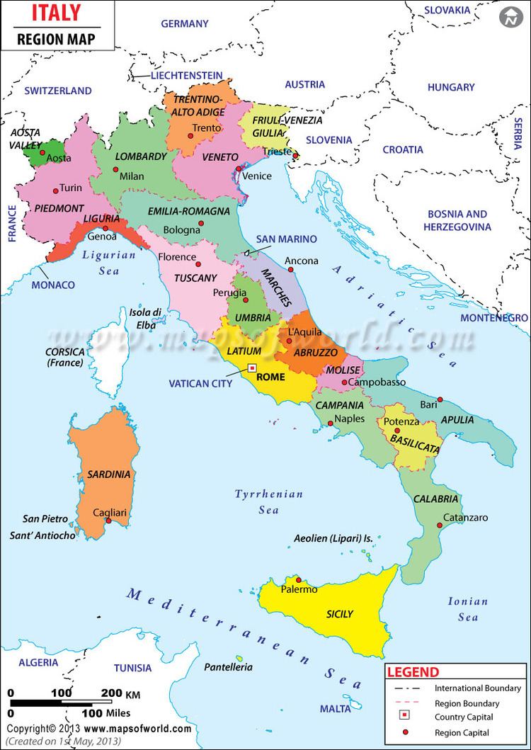 Regions of Italy Regions of Italy Map of Italy Regions Regions in Italy