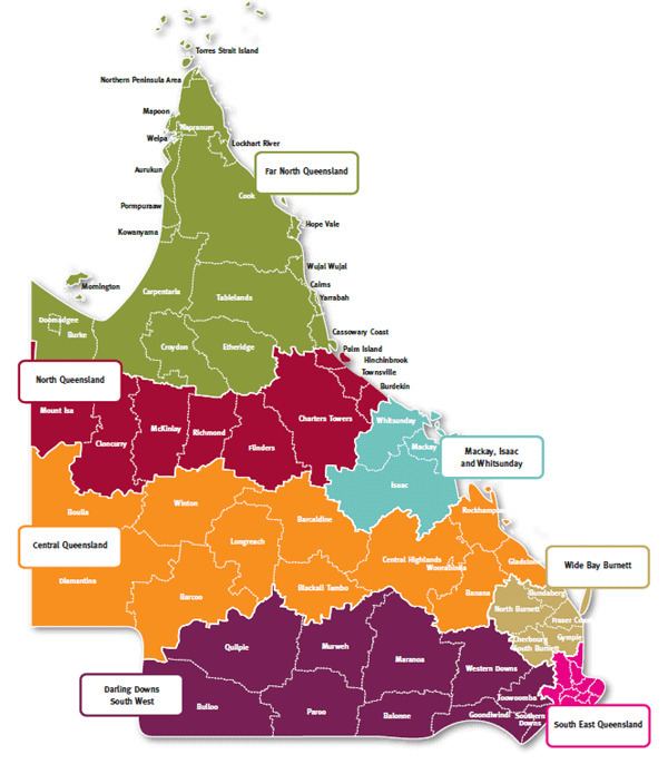 Regions of Queensland