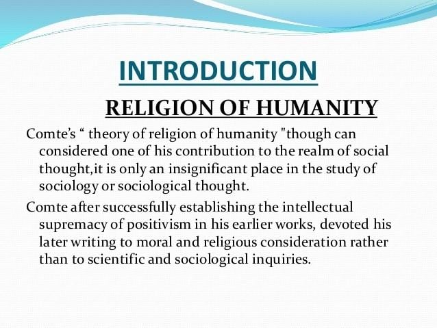 Religion of Humanity Religion of humanity