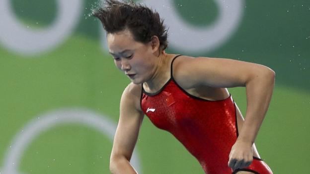 Ren Qian Rio Olympics 2016 Ren Qian of China wins 10m platform diving aged