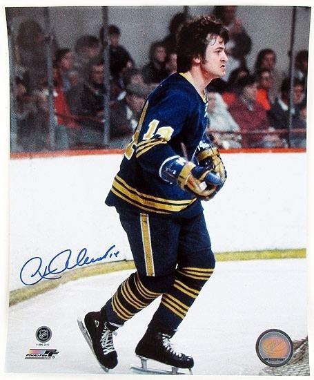 René Robert Rene Robert Autographed Buffalo Sabres 8x10 Throwback Hockey Photo