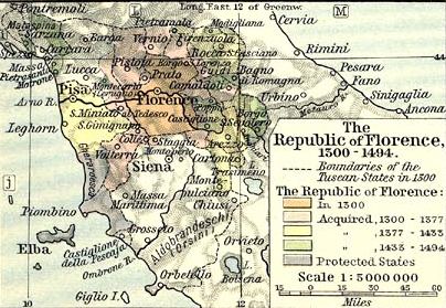 Republic of Florence Map of Florence 13001494