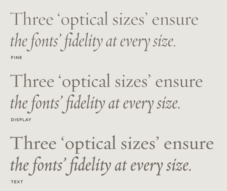 Requiem (typeface) Requiem Font Features Optical Sizes Hoefler amp Co