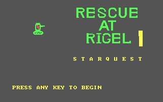 Rescue at Rigel Play StarQuest Rescue at Rigel Online My Abandonware