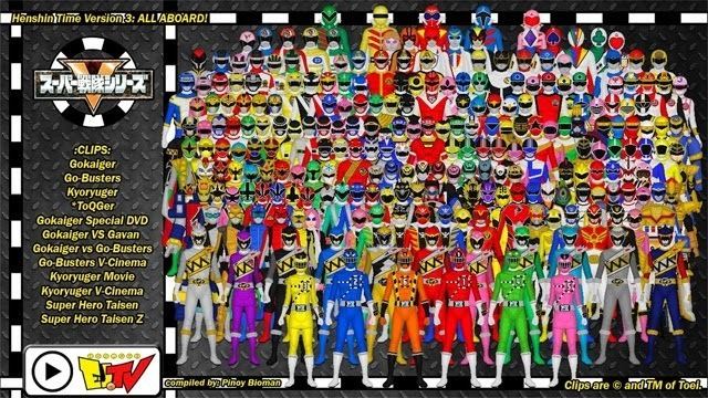 Ressha Sentai ToQger vs. Kyoryuger: The Movie movie scenes  Gokai Changes of Kaizuko Sentai Gokaiger and the Henshins and Rollcalls of Tokumei Sentai Go Busters Zyuden Sentai Kyoryuger and Ressha Sentai ToQGer 