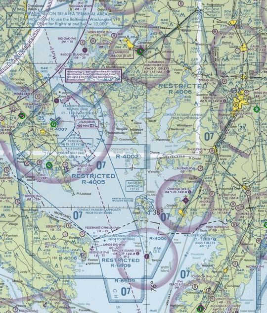 Restricted airspace Fort Meade Flying Activity Airspace