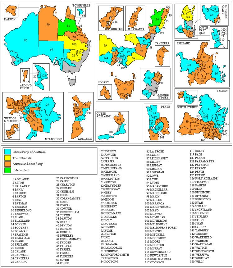 Results of the Australian federal election, 2007 (House of Representatives)