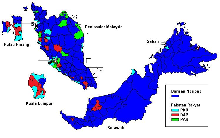 Results of the Malaysian general election, 2013 by parliamentary constituency