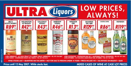 Retail advertising Ultra Liquors Newspaper Ad Graphic Design services