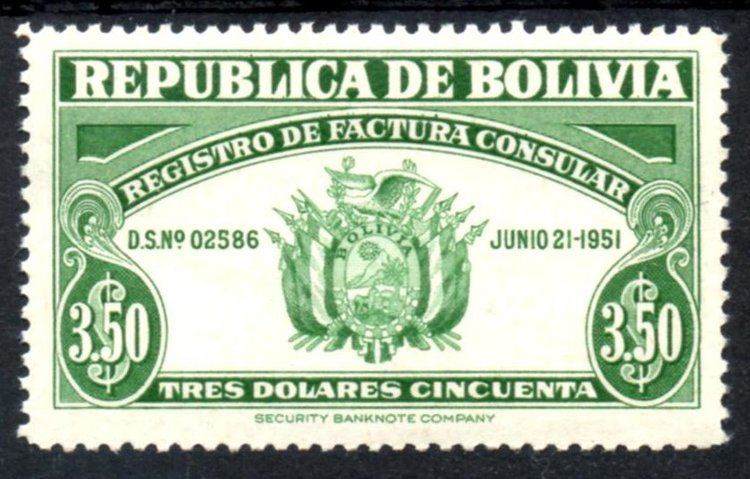 Revenue stamps of Bolivia