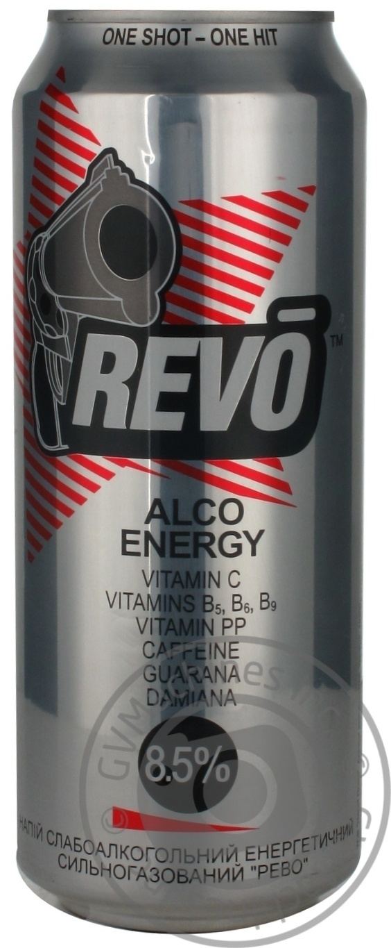 Revo (drink) Lowalcohol energy drink Revo can 85alc 500ml Ukraine Drinks