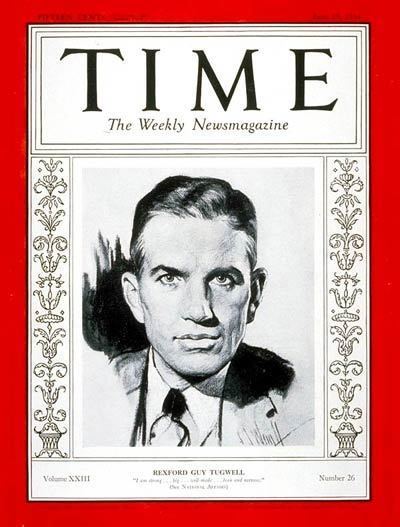 Rexford Tugwell TIME Magazine Cover Rexford G Tugwell June 25 1934