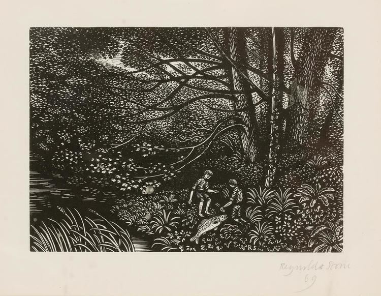 Reynolds Stone REYNOLDS STONE 19091979 A wood engraving study of two young boys