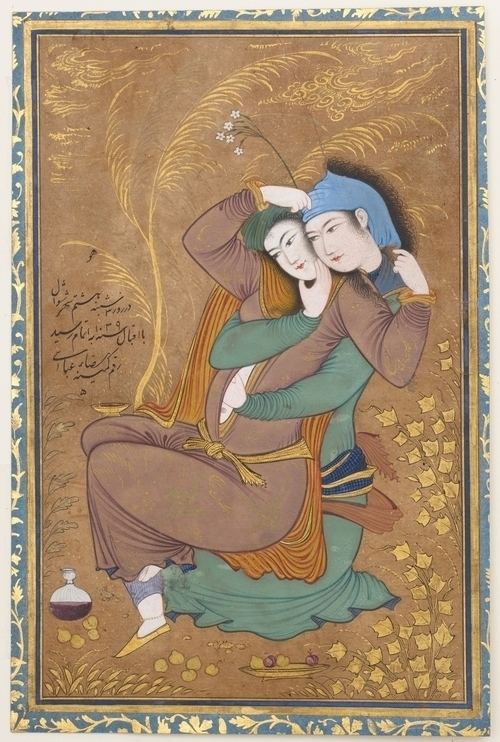Reza Abbasi Two lovers by Reza Abbasi Ali Amirmoayed