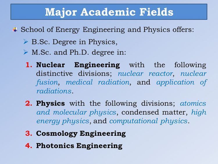 Reza Amrollahi School of Energy Engineering and Physics Professor Reza Amrollahi